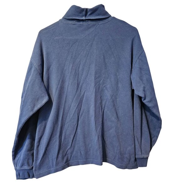 Disney Winnie The Pooh VTG Embroidered Turtleneck Shirt Blue Long Sleeve Sz L - Picture 2 of 13